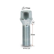 Болт M14x1.25 S35 H17 Zn конус Вектор 077137 Z